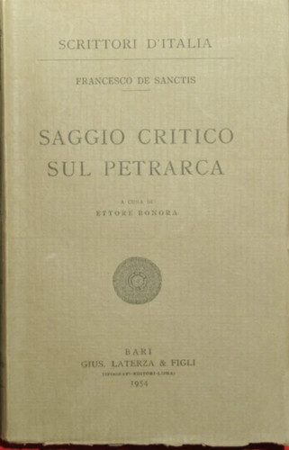 Saggio critico sul - , petrarca