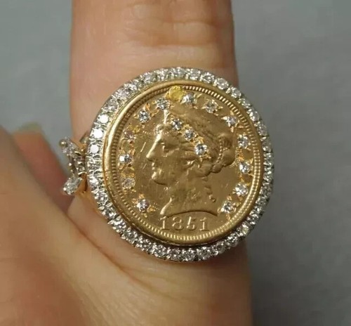 Anello donna moneta 1851
