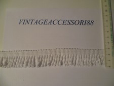 FRANGIA COTONE BIANCA BIANCO H 3 CM X 1 MT - TENDA ARREDO TAPPETO DONDOLO 