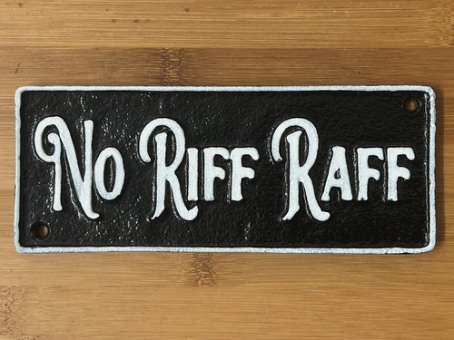 Insegna riff raff targa in - riff,