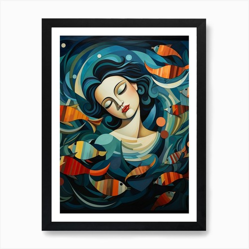 Quadro stampa artistica donna - stampa,