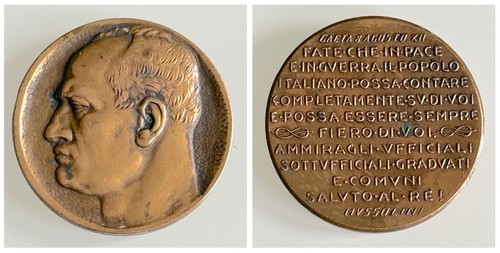 Medaglia discorso mussolini - medaglia,