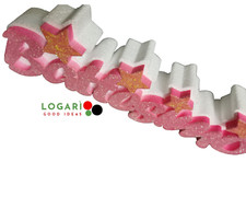 scritta battesimo stelle polistirolo decorazione tavola allestimento festa