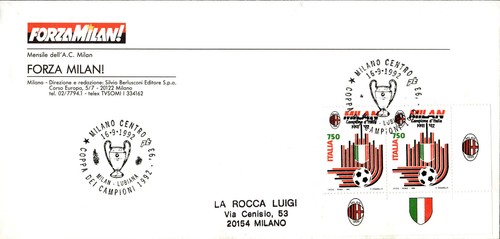 Busta filatelica forza milan - forza,