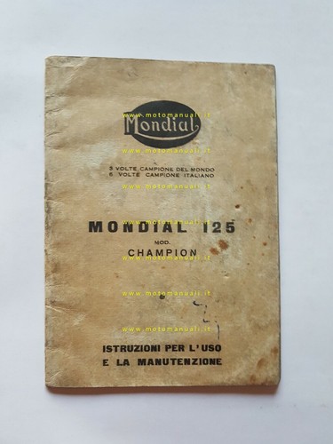 Mondial 125 champion - mondial, 1958