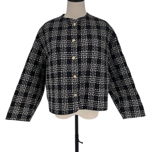 Giacca media zara nera bianca - zara,