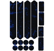 Kit 16 Adesivi Bici Nero Blu