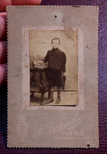 Antica foto cartonata fine - antica,