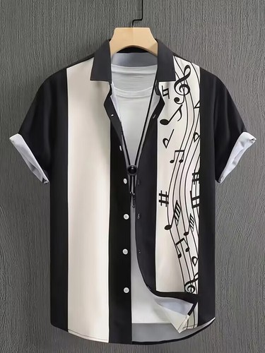 Camisa cuello solapa - , estampado