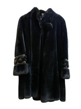 Giacca montone rasato nera