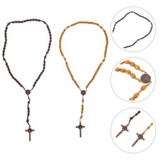  2 Pcs Collana Rosario Con
