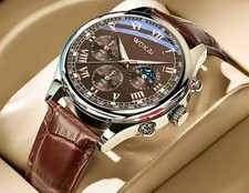 OROLOGIO Uomo/Donna NUMERI ROMANI, MARRONE, IDEA REGALO ?