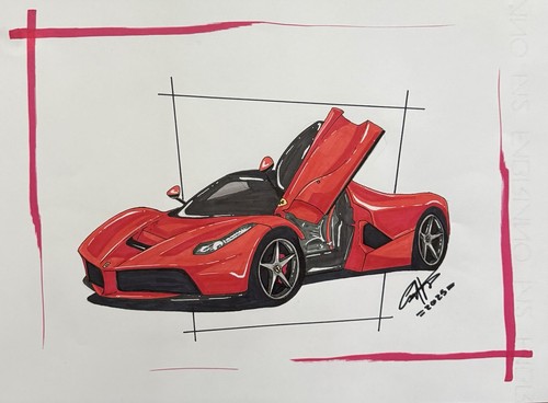 Disegno ferrari - disegno, la