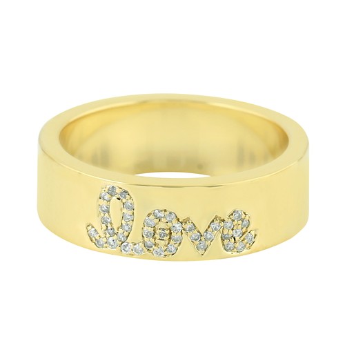 Anello fascia amore - , diamante
