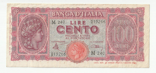 1943 banca italia - 1943, d'