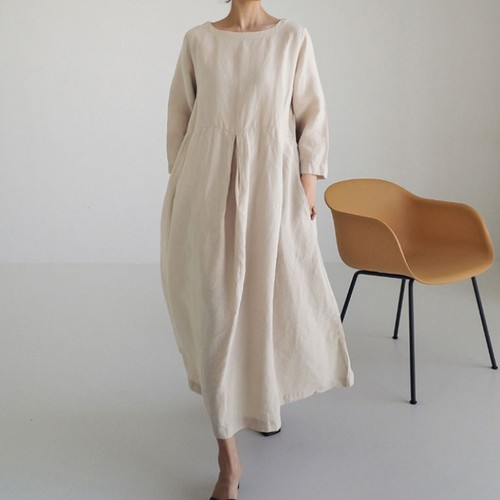 Abito midi boho - con, maniche