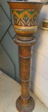 colonna con vaso in ceramica