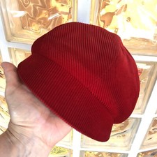 Cappello Da Donna O Ragazza Vintage Anni ‘70 Velluto A Coste Rosso vivace origin