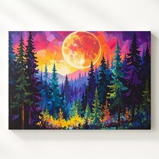 Twilight Pines Tela Astratto