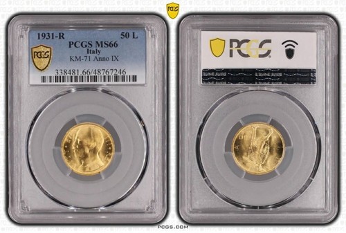 Italia oro lire vittorio - oro, 50