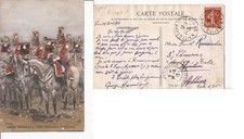 STORIA POSTALE CARTOLINA GRANCIA GUARDIA IMPERIALE 1912 FP