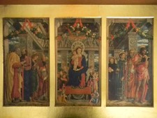 QUADRO DI VECCHIA STAMPA FRATELLI  ALINARI - TRITTICO DI ANDREA MANTEGNA