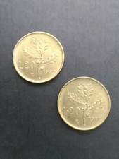 DUE MONETE  ITALIANE Lire 20