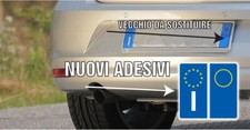 4 PEZZI ADESIVI TARGA AUTO
