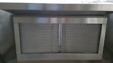 cappa in acciaio inox professionale 150 cm  x 90 cm con motore e tubazioni