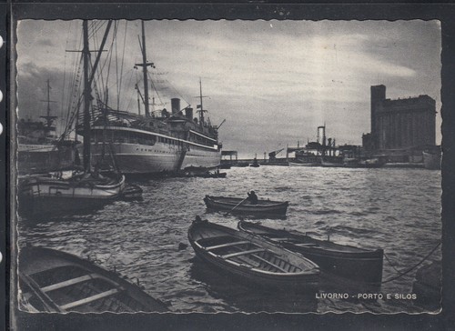 Cartolina livorno porto - livorno, e