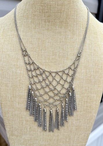 Collana vintage tono argento - vintage,
