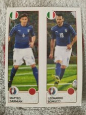 EURO 2016 PANINI - N. 492 DARMIAN- BONUCCI ITALIA FIGURINA STICKER NEW