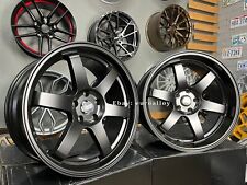 4 x 19 Inch 5x114.3 JDM Stile 6 Raggi Nero Ruote : Per Nissan Toyota Honda