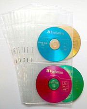 Lotto di 50 buste porta cd/dvd 4 tasche trasparenti per raccoglitore ad anelli
