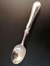 Mestolino da tavola, manico in argento 800, cucchiaio in acciaio