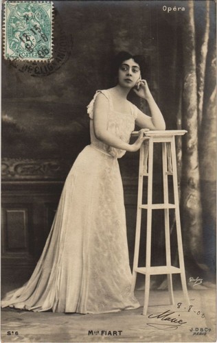 Cpa mlle fiart theatre - cpa,