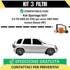 Kit 3 Filtri Tagliando per KIA