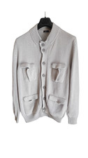 Cardigan Bafy alta maglieria filato 100% cotone - Made in Italy - taglia 52 IT