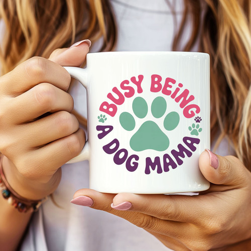 Tazza busy being dog mamma - being, a