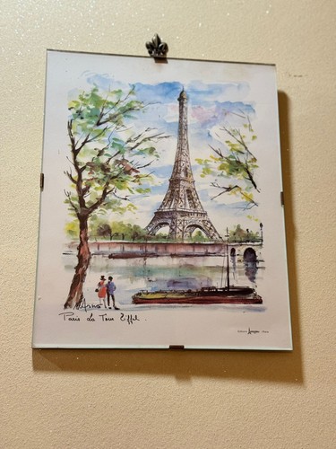 Quadro vintage parigi - parigi, "tour
