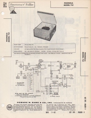 Phonola 761 1962 - 761,
