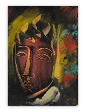 GIANDANTE X Pescò Milano 1899-1984 Quadro Dipinto Opera OLIO SU CARTONE FIGURA