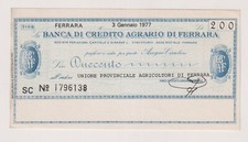 Miniassegni  FALSI - 200 lire