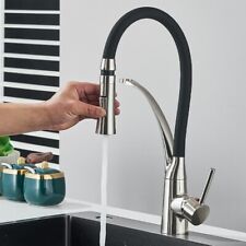 Miscelatore rubinetto cucina con doccetta acciaio monocomando lavello canna alta