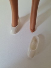 BARBIE MATTEL SCARPE SHOES BALLERINA DANZA MALAYSIA BIANCHE DANCE OUTFIT 