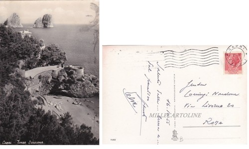 Capri torre saracena 1955 - capri:,