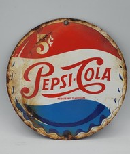 Insegna Vintage 8" Pepsi Cola