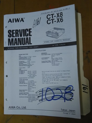Aiwa manuale di - x6,