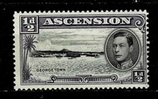 11033- Ascensione, Colonie Britanniche, perfetto 13 1/2 Scott 40a SG 38 * / MH