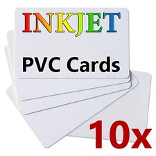 10 x carte d'identità a getto d'inchiostro double face in PVC per stampanti a getto d'inchiostro Canon ed Epson